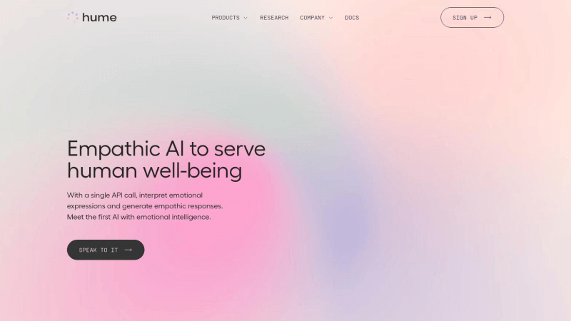 Hume AI的官网