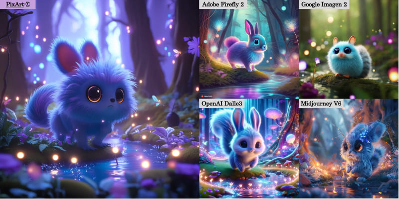 PixArt-Σ生成的图像对比