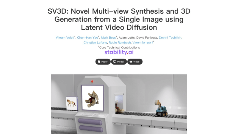 Stable Video 3D (SV3D)